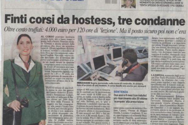 Finti Corsi da hostess, condannati i gestori del Centro Didattico di selezione e formazione