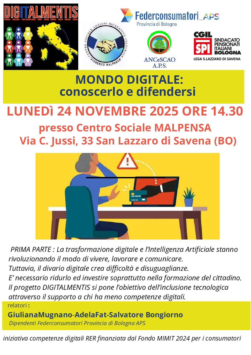 Al momento stai visualizzando Iniziativa MONDO DIGITALE San Lazzaro di S.