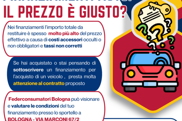 Hai acquistato l’auto con un finanziamento? ATTENZIONE AL COSTO FINALE!