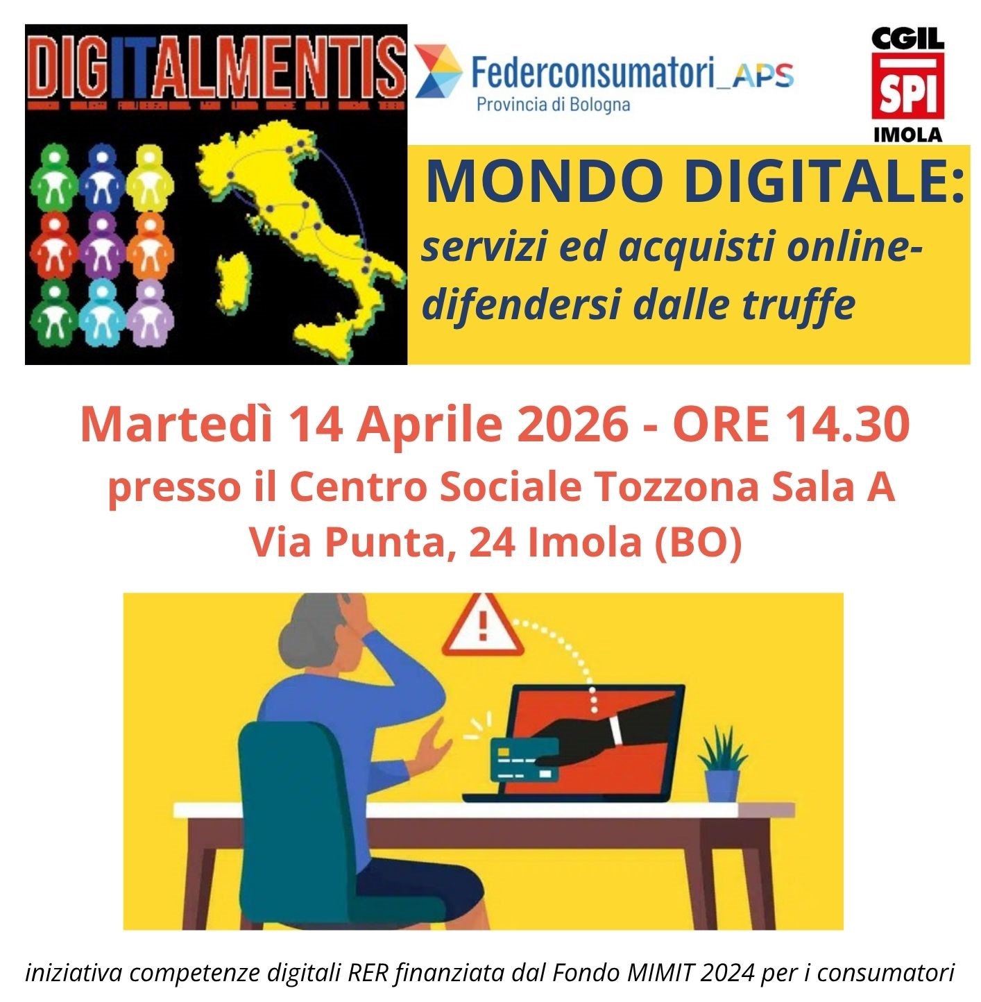 Al momento stai visualizzando Le insidie nascoste dietro i servizi online: incontriamo i cittadini ad Imola