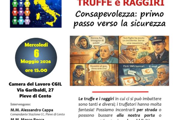 APPUNTAMENTO DEL 06 MAGGIO 2026 A PIEVE DI CENTO